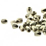 True2™ Czech Fire polished facet kralen 2mm - Crystal nickel plated